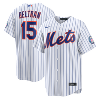 New York Mets Carlos Beltran Nike White Home Replica 2026 Hall of Fame Patch Jersey
