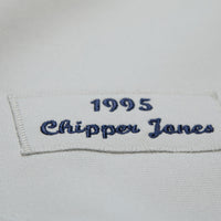 Atlanta Braves Chipper Jones Mitchell & Ness Gray 1995 Throwback Authentic Jersey