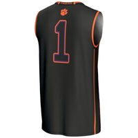 GameDay Greats #1 Black Clemson Tigers Lightweight Basketball Jersey