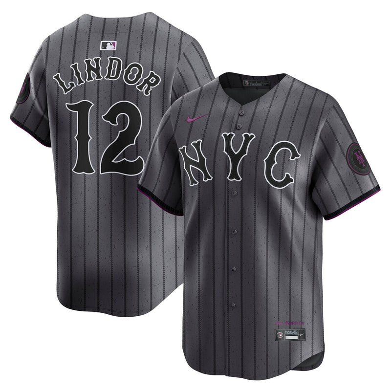 New York Mets Francisco Lindor Nike Gray City Connect Limited Player Jersey