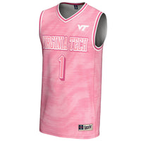 GameDay Greats #1 Pink Virginia Tech Hokies Lightweight Basketball Fashion Jersey