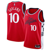 LA Clippers Jordan Brand 2024/25 Statement Edition Swingman Jersey - Red - Darius Garland