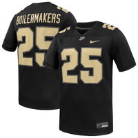 Nike #25 Black Purdue Boilermakers Alternate Game Football Jersey