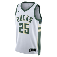 Milwaukee Bucks Nike Association Edition Swingman Jersey - White - Kasparas Jaku?ionis