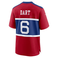 New York Giants Jaxson Dart Nike Red Alternate Century Red Game Jersey