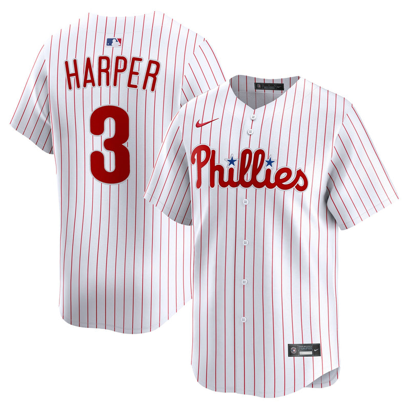 Philadelphia Phillies Bryce Harper Nike White Home Limited Player Jersey
