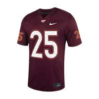 Nike #25 Maroon Virginia Tech Hokies Untouchable Football Jersey