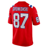 New England Patriots Rob Gronkowski Nike Red Alternate Retired Player Game Jersey