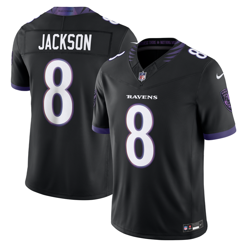 Baltimore Ravens Lamar Jackson Nike Black Alternate Alternate Vapor F.U.S.E. Stitched Limited Jersey