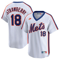 New York Mets Darryl Strawberry Nike White Throwback Cooperstown Collection Limited Jersey