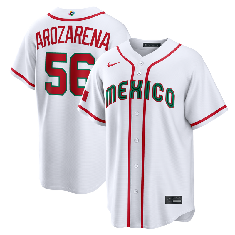 Mexico Baseball Randy Arozarena Nike White 2026 World Baseball Classic Home Stadium Jersey
