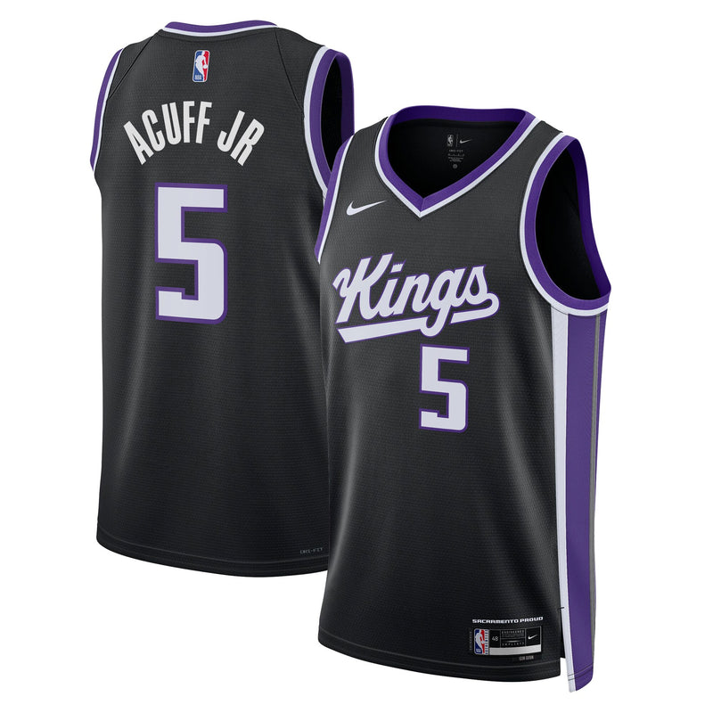 Sacramento Kings Nike Icon Swingman Jersey - Black - Darius Acuff Jr.