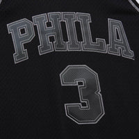Philadelphia 76ers Mitchell & Ness Allen Iverson 1996 Contrast 2K Swingman Jersey - Black