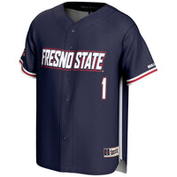 GameDay Greats #1 Navy Fresno State Bulldogs Lightweight Baseball Jersey