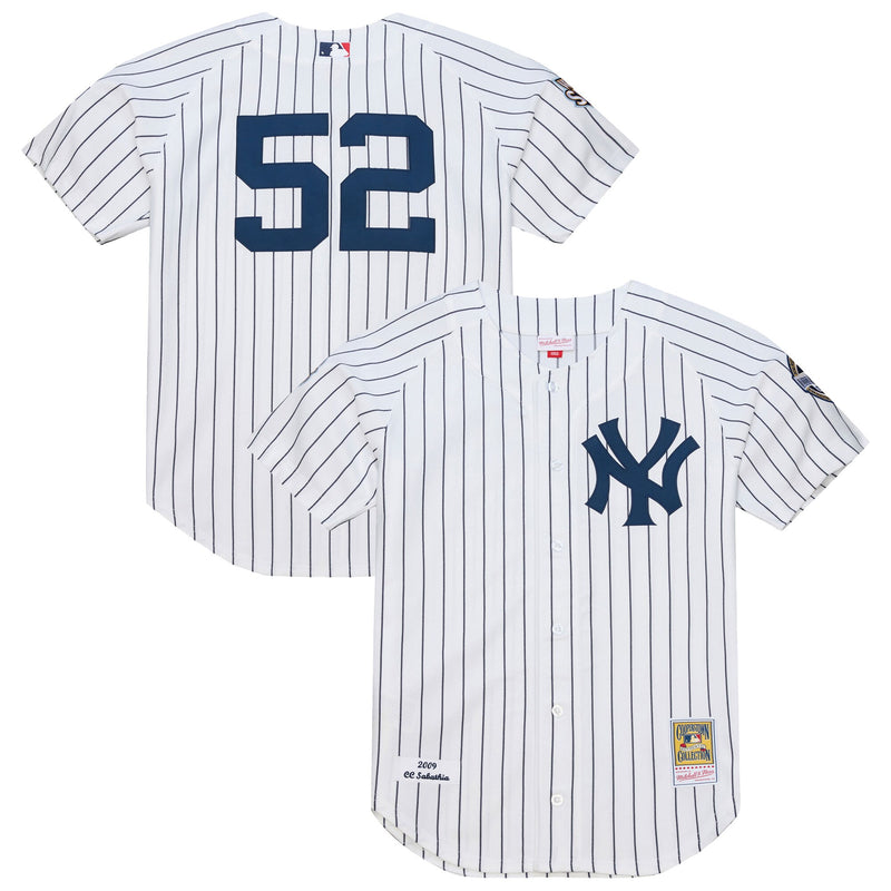 New York Yankees CC Sabathia Mitchell & Ness White 2009 Cooperstown Collection Authentic Jersey