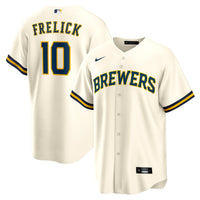 Milwaukee Brewers Sal Frelick Nike Cream Home Replica Player Jersey