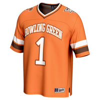 GameDay Greats #1 Orange Bowling Green St. Falcons Lightweight Collegiate Football Fashion Jersey
