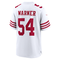 San Francisco 49ers Fred Warner Nike White 80th Anniversary Game Jersey