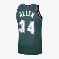 Milwaukee Bucks Ray Allen 1996 Hardwood Classics Alternate Swingman Jersey By Mitchell & Ness - Dark Green -