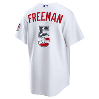 Fourth of July Los Angeles Dodgers Freddie Freeman Nike White USA 250 Stadium Jersey