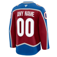 Colorado Avalanche Fanatics Burgundy Home Premium Custom Jersey