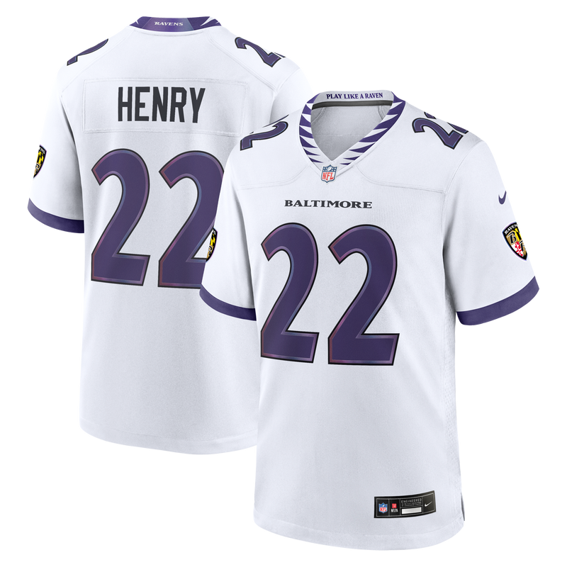 Baltimore Ravens Derrick Henry Nike White Game Jersey