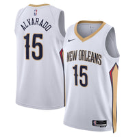 New Orleans Pelicans Nike Association Edition Swingman Jersey - White - Jose Alvarado