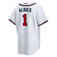 Atlanta Braves Ozzie Albies Nike White Home Replica Player Name Jersey