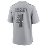 Dallas Cowboys Dak Prescott Nike Gray Atmosphere Fashion Game Jersey