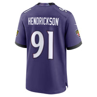 Baltimore Ravens Trey Hendrickson Nike Purple Team Game Jersey