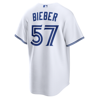 Toronto Blue Jays Shane Bieber Nike White Home Replica Jersey