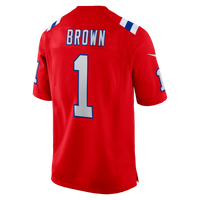 New England Patriots A.J. Brown Nike Red Game Jersey