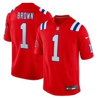 New England Patriots A.J. Brown Nike Red Game Jersey