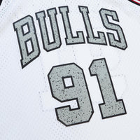 Chicago Bulls Mitchell & Ness Dennis Rodman 1997 Cracked Cement Swingman Jersey - White
