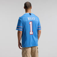 Tennessee Titans Cameron Ward Nike Light Blue Team Vapor F.U.S.E. Stitched Limited Jersey