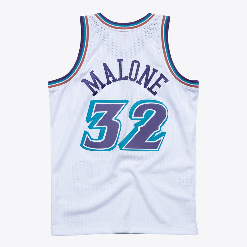 Utah Jazz Karl Malone 1996 Hardwood Classics Swingman Jersey By Mitchell & Ness - White -