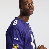 Baltimore Ravens Lamar Jackson Nike Purple Team Game Jersey