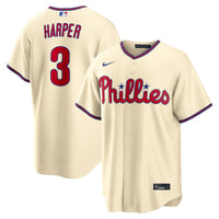 Philadelphia Phillies Bryce Harper Nike Cream Alternate Replica Jersey