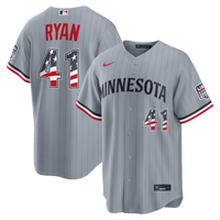 Fourth of July Minnesota Twins Joe Ryan Nike Gray USA 250 Stadium Jersey