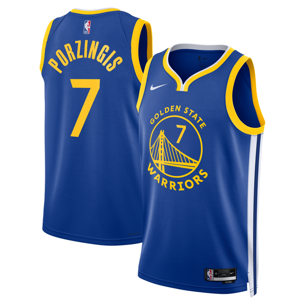 Golden State Warriors Nike Icon Edition Swingman Jersey - Royal - Kristaps Porzi??is