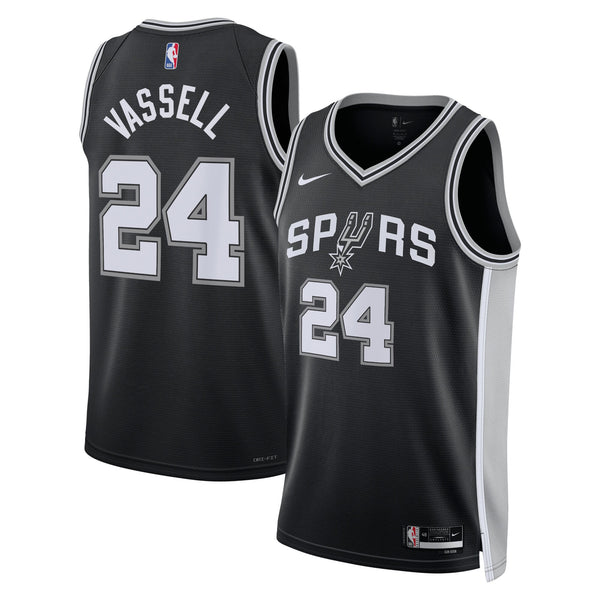San Antonio Spurs Nike Icon Edition Swingman Jersey - Black - Devin Vassell