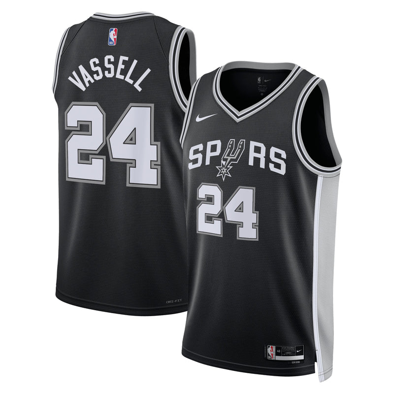 San Antonio Spurs Nike Icon Edition Swingman Jersey - Black - Devin Vassell