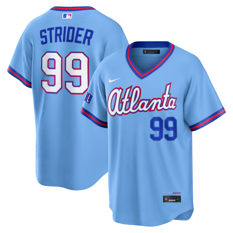 Atlanta Braves Spencer Strider Nike Powder Blue 2026 City Connect Stadium Jersey