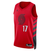 Portland Trail Blazers Jordan Statement Edition Swingman Jersey - Red - Shaedon Sharpe