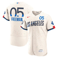 Los Angeles Dodgers Freddie Freeman Nike Cream City Connect Authentic Sponsor Patch Jersey