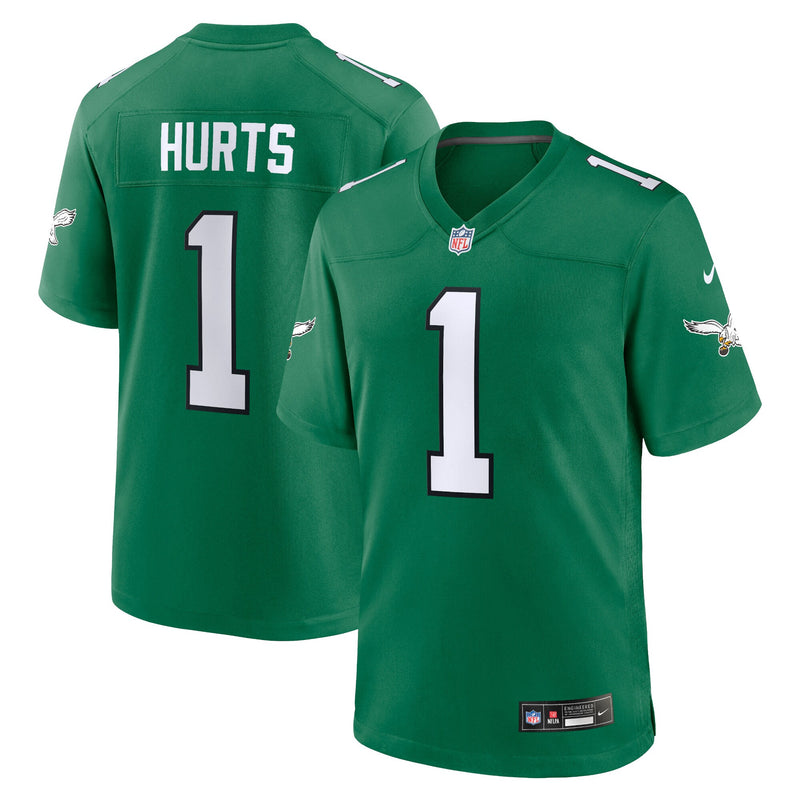 Philadelphia Eagles Jalen Hurts Nike Kelly Green Alternate Game Player Jersey