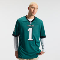 Philadelphia Eagles Jalen Hurts Nike Midnight Green Team Game Jersey
