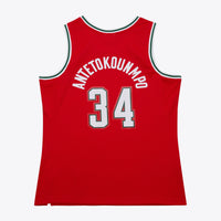 Milwaukee Bucks Mitchell & Ness Giannis Antetokounmpo 2014 Dark Alternate Authentic Jersey - Red