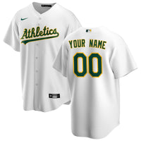 Athletics Nike White Home Replica Custom Jersey