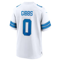 Detroit Lions Jahmyr Gibbs Nike White Game Player Jersey